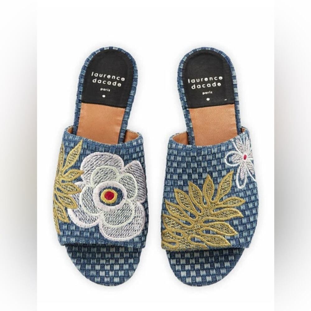 Laurence Dacade Blue Textured Sandals